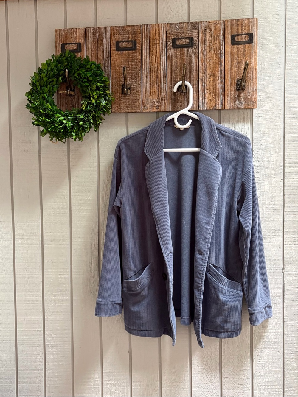 Madewell Redford knit corduroy Slate Blue Blazer